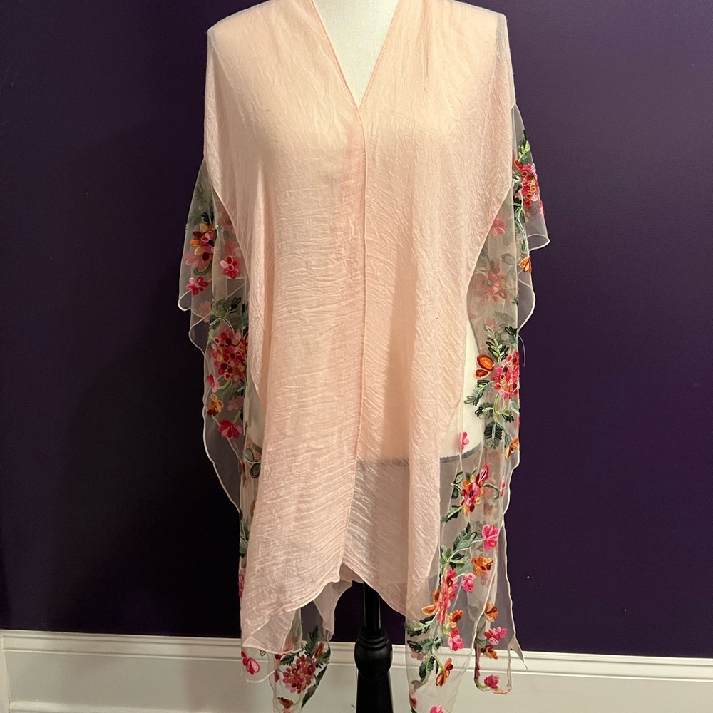 Francescas floral pink shawl